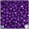 BeadTin Plum Neon Bright 8mm Faceted Round Plastic Craft Beads (450pcs)